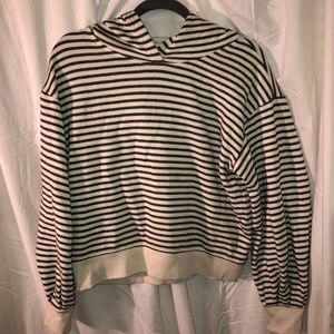 lou & grey striped cropped sweatshirt
